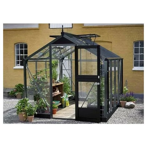 JULIANA Serre En Verre Trempé Compact 6,6m² , Couleur Silver, Base Sans Base - Silver 4 JULIANA Serre En Verre Trempé Compact 6,6m² , Couleur Silver, Base Sans Base - Silver – Image 2