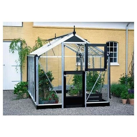 JULIANA Serre En Verre Trempé Compact 6,6m² , Couleur Silver, Base Sans Base - Silver 5 JULIANA Serre En Verre Trempé Compact 6,6m² , Couleur Silver, Base Sans Base - Silver – Image 3