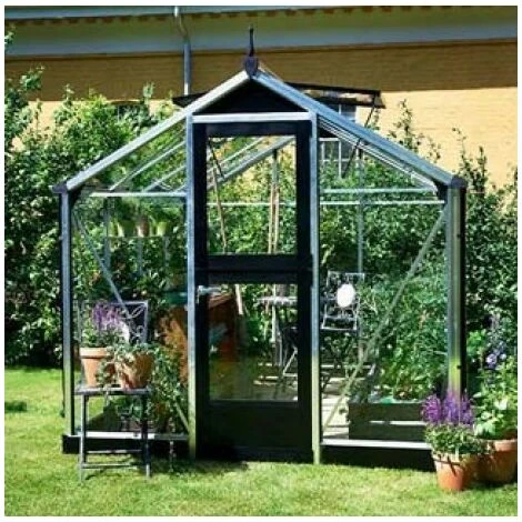 JULIANA Serre En Verre Trempé Compact 6,6m² , Couleur Silver, Base Sans Base - Silver 6 JULIANA Serre En Verre Trempé Compact 6,6m² , Couleur Silver, Base Sans Base - Silver – Image 4