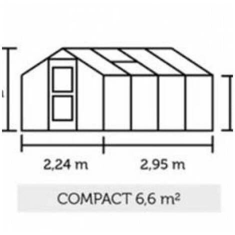 JULIANA Serre En Verre Trempé Compact 6,6m² , Couleur Silver, Base Sans Base - Silver 7 JULIANA Serre En Verre Trempé Compact 6,6m² , Couleur Silver, Base Sans Base - Silver – Image 5