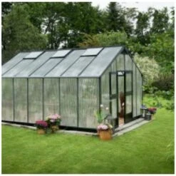 JULIANA Serre En Verre Polycarbonate Gardener 18.80 M², Couleur Anthracite, Base Avec Base - Anthracite 9 JULIANA Serre En Verre Polycarbonate Gardener 18.80 M², Couleur Anthracite, Base Avec Base - Anthracite -France Serre de jardin Soldes 2022 17859141 4