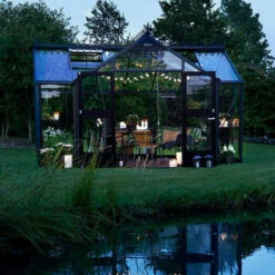 JULIANA Serre En Verre Trempé Orangerie 15.2 M², Couleur Anthracite, Base Sans Base - Anthracite 9 JULIANA Serre En Verre Trempé Orangerie 15.2 M², Couleur Anthracite, Base Sans Base - Anthracite -France Serre de jardin Soldes 2022 17859341 3