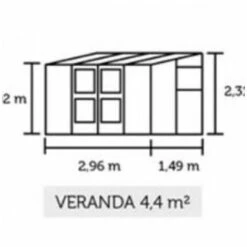 JULIANA Serre En Verre Trempé Véranda 4.40 M², Couleur Silver, Base Sans Base - Silver 8 JULIANA Serre En Verre Trempé Véranda 4.40 M², Couleur Silver, Base Sans Base - Silver -France Serre de jardin Soldes 2022 17859579 4