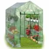 COSTWAY SERRE DE JARDINAGE Mini Serre De Jardin 143x73x195cm Serre à Tomates Tente De Plante 4 étages Vert