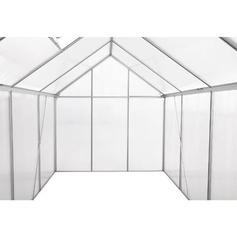 Zelsius Serre En Aluminium Pour Le Jardin (sans Base) | 310 X 190 Cm | Panneaux De 6 Mm 6 Zelsius Serre En Aluminium Pour Le Jardin (sans Base) | 310 X 190 Cm | Panneaux De 6 Mm – Image 4
