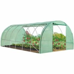 IDMARKET Serre Tunnel De Jardin 4 Saisons 18m² Verte Gamme Maraîchère CRIMÉE 6x3M - Vert 8 IDMARKET Serre Tunnel De Jardin 4 Saisons 18m² Verte Gamme Maraîchère CRIMÉE 6x3M - Vert -France Serre de jardin Soldes 2022 18263439 2