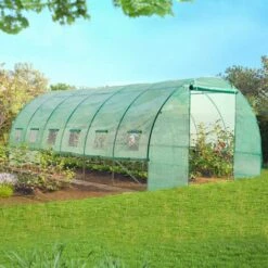IDMARKET Serre Tunnel De Jardin 4 Saisons 18m² Verte Gamme Maraîchère CRIMÉE 6x3M - Vert 9 IDMARKET Serre Tunnel De Jardin 4 Saisons 18m² Verte Gamme Maraîchère CRIMÉE 6x3M - Vert -France Serre de jardin Soldes 2022 18263439 3