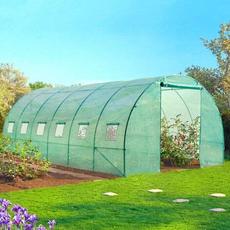 IDMARKET Serre Tunnel De Jardin 4 Saisons 18m² Verte Gamme Maraîchère CRIMÉE 6x3M - Vert 7 IDMARKET Serre Tunnel De Jardin 4 Saisons 18m² Verte Gamme Maraîchère CRIMÉE 6x3M - Vert – Image 5