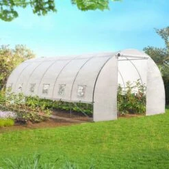 IDMARKET Serre Tunnel De Jardin 4 Saisons 18m² Blanche Gamme Maraîchère CRIMÉE 6x3M - Blanc 11 IDMARKET Serre Tunnel De Jardin 4 Saisons 18m² Blanche Gamme Maraîchère CRIMÉE 6x3M - Blanc -France Serre de jardin Soldes 2022 18263440 5