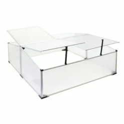 WILTEC Serre Jardin Double Aluminium 100x120x40cm Toit Blocable Résistant Aux Intempéries Rayons UV