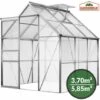 GARDEBRUK Deuba Serre De Jardin En Aluminium 5,85m³ Abri Extérieur De Plantes Légumes Fruits 190x190x195cm Gouttière -France Serre de jardin Soldes 2022 18473173 1