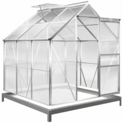 GARDEBRUK Serre De Jardin 5,85m³ - 1 Fenêtre Et Fondation En Acier Plantation Jardinage -France Serre de jardin Soldes 2022 18477265 2