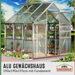 GARDEBRUK Serre De Jardin 5,85m³ - 1 Fenêtre Et Fondation En Acier Plantation Jardinage -France Serre de jardin Soldes 2022 18477265 3