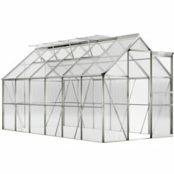 GARDEBRUK Serre De Jardin En Aluminium 11,73m³ Incl. 4 Fenêtres - 380 X 190 Cm -France Serre de jardin Soldes 2022 18510291 2