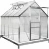 GARDEBRUK Serre De Jardin En Aluminium 7,6m³ Avec 2 Fenêtres Et Une Gouttière + Fondation/Base Culture Plantes Extérieur -France Serre de jardin Soldes 2022 18587797 1