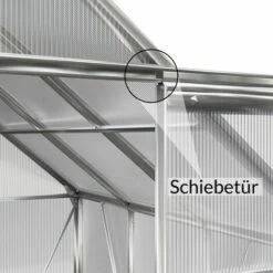 GARDEBRUK Serre De Jardin En Aluminium 7,6m³ Avec 2 Fenêtres Et Une Gouttière + Fondation/Base Culture Plantes Extérieur 11 GARDEBRUK Serre De Jardin En Aluminium 7,6m³ Avec 2 Fenêtres Et Une Gouttière + Fondation/Base Culture Plantes Extérieur -France Serre de jardin Soldes 2022 18587797 5