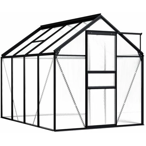 VidaXL Serre Anthracite Aluminium 4,75 M² - Anthracite 3 VidaXL Serre Anthracite Aluminium 4,75 M² - Anthracite