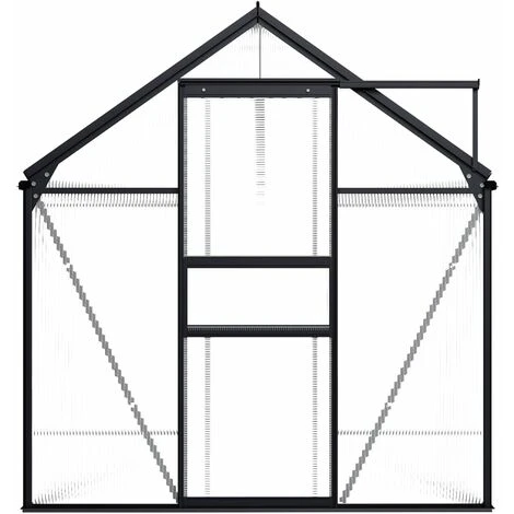 VidaXL Serre Anthracite Aluminium 5,89 M² - Anthracite 4 VidaXL Serre Anthracite Aluminium 5,89 M² - Anthracite – Image 2