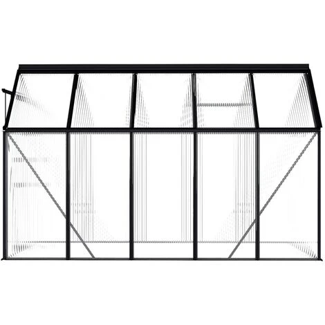 VidaXL Serre Anthracite Aluminium 5,89 M² - Anthracite 6 VidaXL Serre Anthracite Aluminium 5,89 M² - Anthracite – Image 4