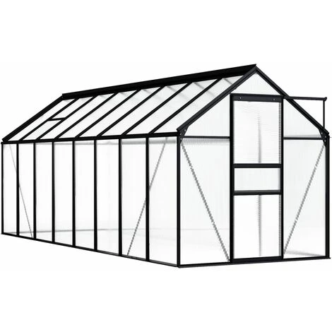 VidaXL Serre Anthracite Aluminium 9,31 M² - Anthracite 3 VidaXL Serre Anthracite Aluminium 9,31 M² - Anthracite