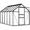 VidaXL Serre Avec Cadre De Base Anthracite Aluminium 5,89 M² - Anthracite