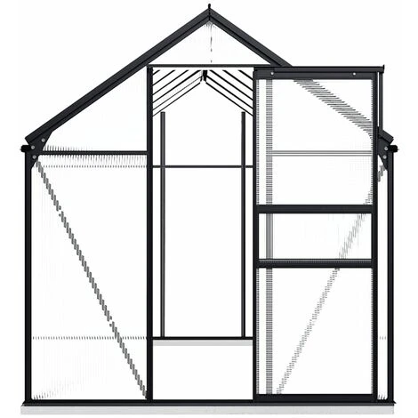 VidaXL Serre Avec Cadre De Base Anthracite Aluminium 7,03 M² - Anthracite 5 VidaXL Serre Avec Cadre De Base Anthracite Aluminium 7,03 M² - Anthracite – Image 3