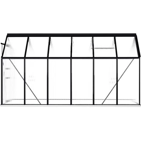 VidaXL Serre Avec Cadre De Base Anthracite Aluminium 7,03 M² - Anthracite 6 VidaXL Serre Avec Cadre De Base Anthracite Aluminium 7,03 M² - Anthracite – Image 4