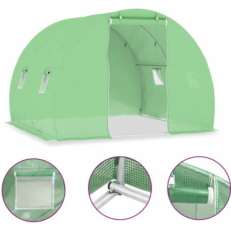 VidaXL Serre 6 M² 3x2x2 M - Vert 4 VidaXL Serre 6 M² 3x2x2 M - Vert – Image 2