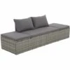 YOUTHUP Lit De Jardin Chaise Longue D'extérieur Avec Coussins Gris 195x60 Cm Résine Tressée - Gris -France Serre de jardin Soldes 2022 20448800 1