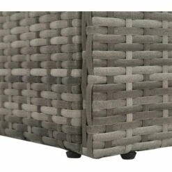 YOUTHUP Lit De Jardin Chaise Longue D'extérieur Avec Coussins Gris 195x60 Cm Résine Tressée - Gris -France Serre de jardin Soldes 2022 20448800 3