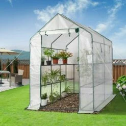 GARDEBRUK Serre De Jardin Avec Bâche Polyéthylène 195x143x143cm Serre 2 M² 4 Fenêtres -France Serre de jardin Soldes 2022 20502100 3