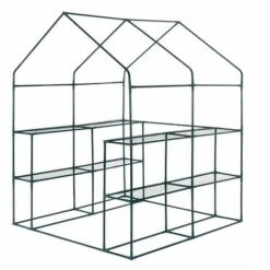 GARDEBRUK Serre De Jardin Avec Bâche Polyéthylène 195x143x143cm Serre 2 M² 4 Fenêtres -France Serre de jardin Soldes 2022 20502100 4