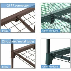 SEKEY Serre De Jardin Avec Bâche Amovible 69 X 49 X 125 Cm, Blanc -France Serre de jardin Soldes 2022 22844937 3