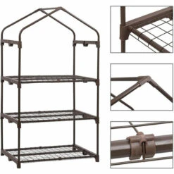 SEKEY Serre De Jardin Avec Bâche Amovible 69 X 49 X 125 Cm, Blanc -France Serre de jardin Soldes 2022 22844937 4