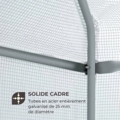 Waldbeck Plant Palace X2 Serre 200 X 220 X 100cm - Tube D'acier Film PVC Mesh -France Serre de jardin Soldes 2022 22845289 3