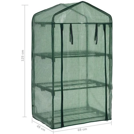 ASUPERMALL Mini-serre A 3 Niveaux 69x49x125 Cm 4 ASUPERMALL Mini-serre A 3 Niveaux 69x49x125 Cm – Image 2