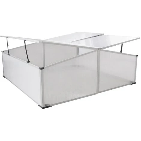 Topdeal Serre Froide à 4 Couvercles 108x110x41 Cm 4 Topdeal Serre Froide à 4 Couvercles 108x110x41 Cm – Image 2