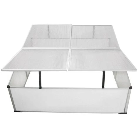 Topdeal Serre Froide à 4 Couvercles 108x110x41 Cm 6 Topdeal Serre Froide à 4 Couvercles 108x110x41 Cm – Image 4