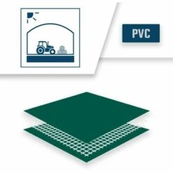 TECPLAST Bâche Tunnel Agricole 2x3 M Ignifugée M2 680TU2 Verte - Qualité 15 Ans - Bâche étanche Anti-Chaleur - Made In France - Verte -France Serre de jardin Soldes 2022 23711512 4
