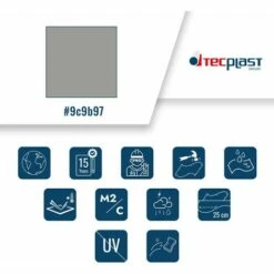 TECPLAST Bâche Tunnel Agricole 8x9 M Ignifugée M2 680TU2 Grise - Qualité 15 Ans - Bâche étanche Anti-Chaleur - Made In France - Grise -France Serre de jardin Soldes 2022 23711524 3