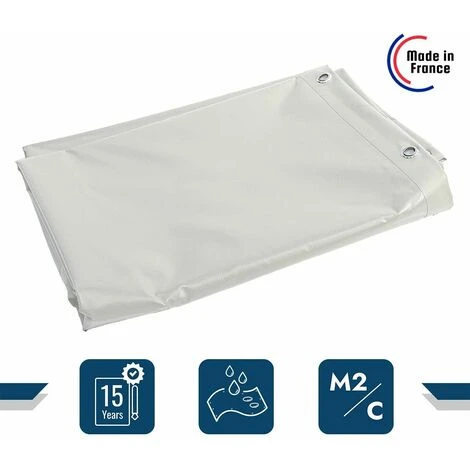 TECPLAST Bâche Tunnel Agricole 2x3 M Ignifugée M2 680TU2 Blanche - Qualité 15 Ans - Bâche étanche Anti-Chaleur - Made In France - Blanche 4 TECPLAST Bâche Tunnel Agricole 2x3 M Ignifugée M2 680TU2 Blanche - Qualité 15 Ans - Bâche étanche Anti-Chaleur - Made In France - Blanche – Image 2
