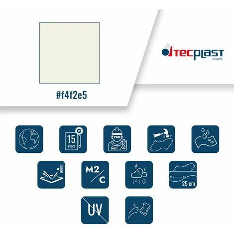 TECPLAST Bâche Tunnel Agricole 2x3 M Ignifugée M2 680TU2 Blanche - Qualité 15 Ans - Bâche étanche Anti-Chaleur - Made In France - Blanche 5 TECPLAST Bâche Tunnel Agricole 2x3 M Ignifugée M2 680TU2 Blanche - Qualité 15 Ans - Bâche étanche Anti-Chaleur - Made In France - Blanche – Image 3