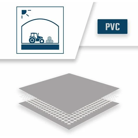 TECPLAST Bâche Tunnel Agricole 3x5 M 900TU Grise - Qualité 15 Ans - Bâche étanche Pour Tunnel De Stockage - Made In France - Grise 6 TECPLAST Bâche Tunnel Agricole 3x5 M 900TU Grise - Qualité 15 Ans - Bâche étanche Pour Tunnel De Stockage - Made In France - Grise – Image 4