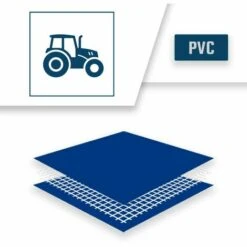 TECPLAST Bâche Agricole 2x3 M 680AG Bleue - Qualité 10 Ans - Bâche De Protection étanche Pour Matériel Agricole - Made In France - Bleue -France Serre de jardin Soldes 2022 23711562 4