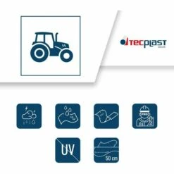 TECPLAST Bâche Agricole 3x5 M 250AG Verte Et Marron - Haute Performance - Bâche De Protection étanche Pour Matériel Agricole - Bicolore : Verte Et Marron -France Serre de jardin Soldes 2022 23711665 3
