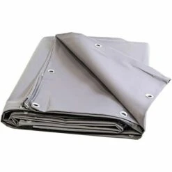 TECPLAST Bâche Agricole 5x6 M 900AG Grise - Qualité 15 Ans - Bâche De Protection étanche Pour Matériel Agricole - Made In France - Grise