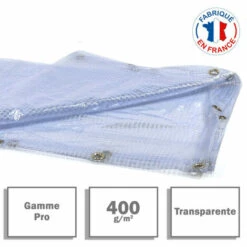 TECPLAST Bache De Protection Agricole 400 G/m² - 5.8 X 10.5 M - Bache Serre Transparente Armée - Baches Pvc - Bache Imperméable - Transparente Armée 8 TECPLAST Bache De Protection Agricole 400 G/m² - 5.8 X 10.5 M - Bache Serre Transparente Armée - Baches Pvc - Bache Imperméable - Transparente Armée -France Serre de jardin Soldes 2022 23711707 2