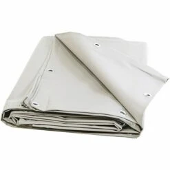 TECPLAST Bâche Agricole 8x12 M 680AG Blanche - Qualité 10 Ans - Bâche De Protection étanche Pour Matériel Agricole - Made In France - Blanche
