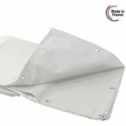 TECPLAST Bâche Agricole 8x12 M 680AG Blanche - Qualité 10 Ans - Bâche De Protection étanche Pour Matériel Agricole - Made In France - Blanche -France Serre de jardin Soldes 2022 23711874 5