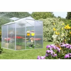 Habrita Serre Jardin Aluminium - Avec 1 Fenêtre / 2,39 M2 -France Serre de jardin Soldes 2022 2391801 2